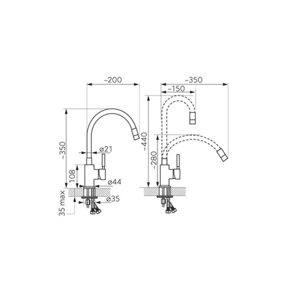 Μπαταρία νεροχύτη Zumba Black Gold BZA4BSSG 